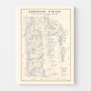 Vintage Map of Limestone County, Texas 1922