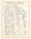 Vintage Map of Limestone County, Texas 1922