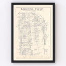 Vintage Map of Limestone County, Texas 1922