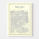 Vintage Map of Mason County, Texas 1921