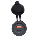 Bluewater Round Dual USB/USB-C Charger
