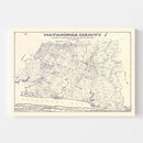 Vintage Map of Matagorda County, Texas 1920