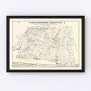 Vintage Map of Matagorda County, Texas 1920