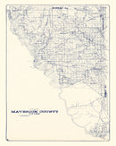 Vintage Map of Maverick County, Texas 1927