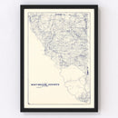Vintage Map of Maverick County, Texas 1927