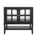 Bathroom Vanity With Ceramic Sink, Adjustable & Open Shelf by HouseOfZazla
