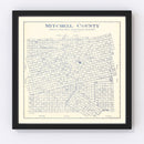 Vintage Map of Mitchell County, Texas 1922