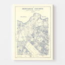 Vintage Map of Montague County, Texas 1924