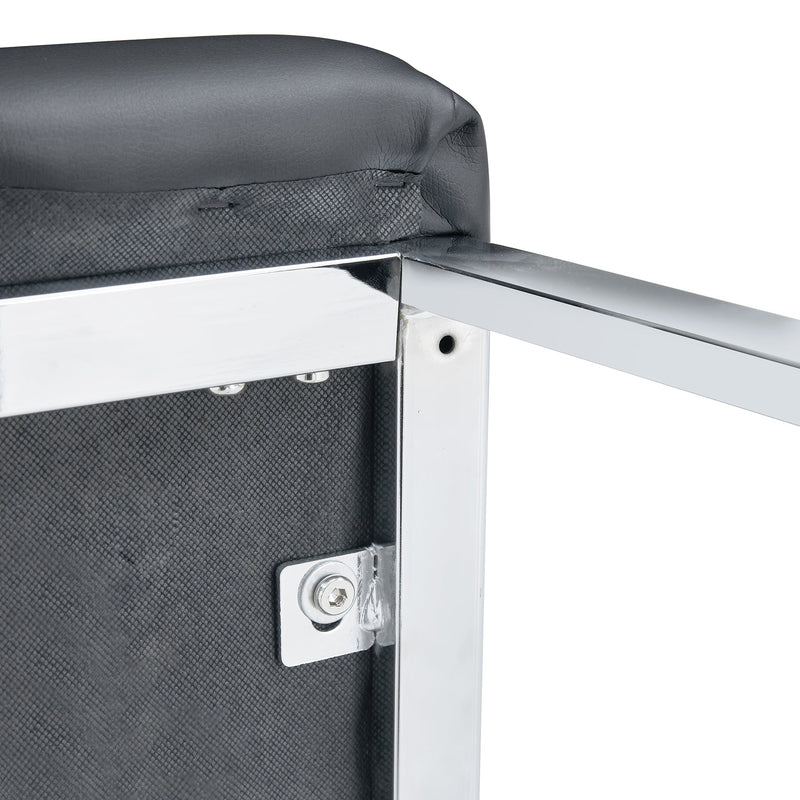 A set of 4 dining chairs, black dining chair set, PU material high backrest seats and sturdy leg chairs, suitable for restaurants, kitchens, and living rooms