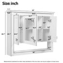Wall-Mounted Bathroom Cabinet With Mirror And Open Shelf - White by HouseOfZazla