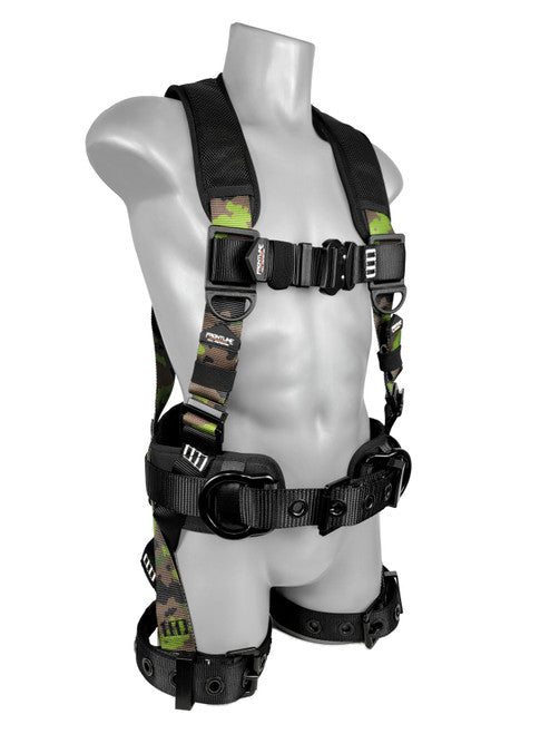 Frontline 110CTB-CF Camouflage Full Body Harness with Aluminum Hardware and Suspension Trauma Straps XL/2X