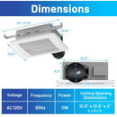 50/80/110 CFM Ceiling Mount Bathroom Fan with Pick-A-Flow and 4 Inches Duct by LJGDeals