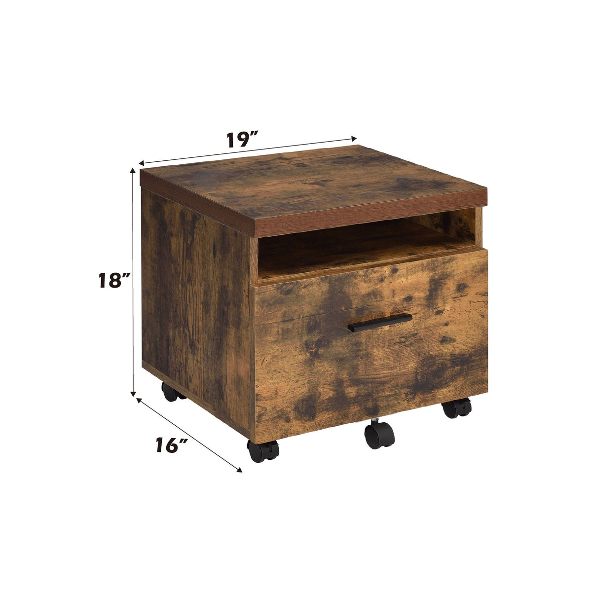 Bob - File Cabinet - Weathered Oak / Black, photo 2 of 6