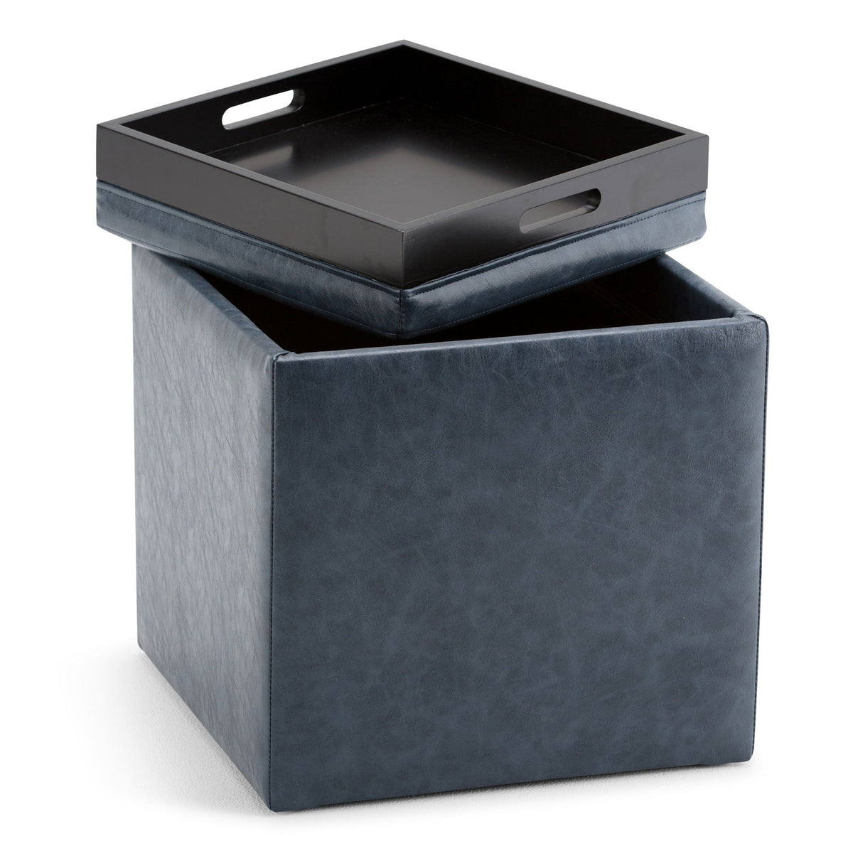 Rockwood - Upholstered Cube Storage Ottoman With Tray, photo 15 of 40