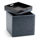 Rockwood - Upholstered Cube Storage Ottoman With Tray by Unique Piece Furniture