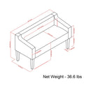 Parris Upholstered Bench - Platinum