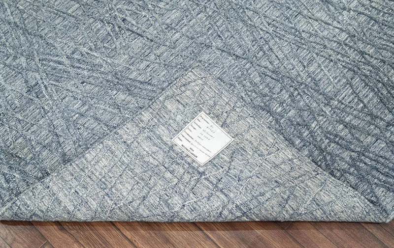 4x6 Blue LoomBloom Hand Knotted Modern & Contemporary Textured Tibetan 100% Wool Oriental Area Rug