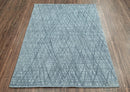 4x6 Blue LoomBloom Hand Knotted Modern & Contemporary Textured Tibetan 100% Wool Oriental Area Rug