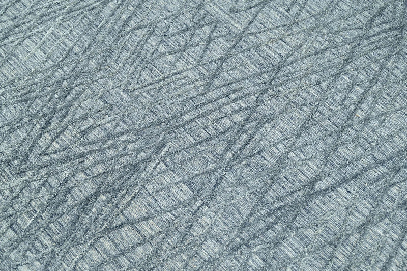 4x6 Blue LoomBloom Hand Knotted Modern & Contemporary Textured Tibetan 100% Wool Oriental Area Rug