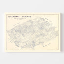 Vintage Map of Navarro County, Texas 1924