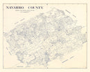 Vintage Map of Navarro County, Texas 1924