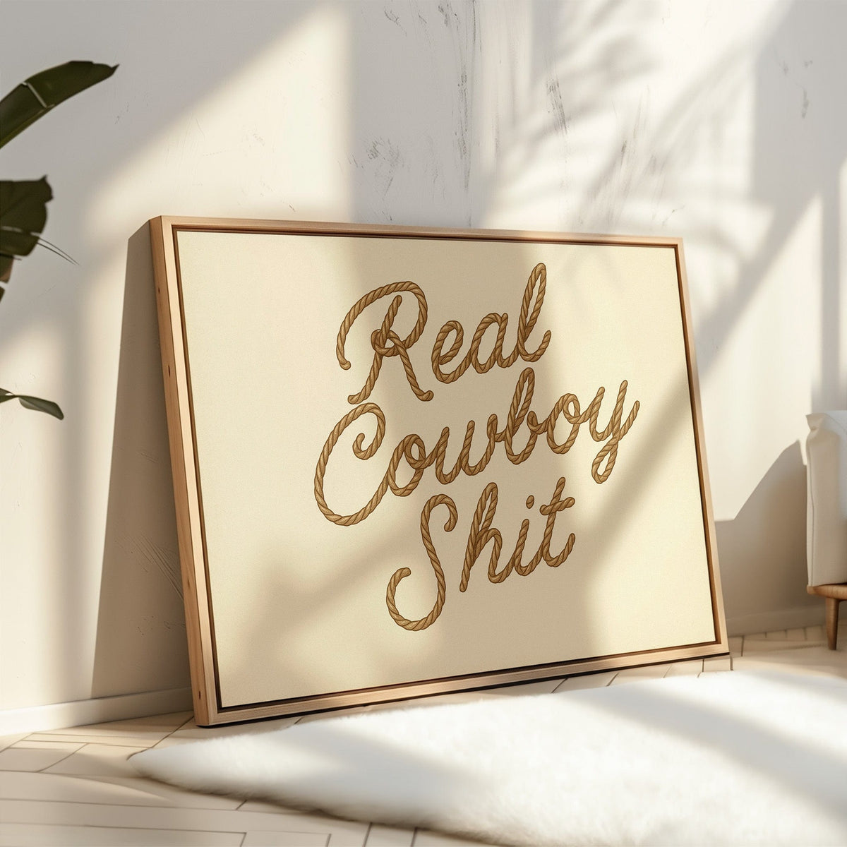 Poster Real Cowboy Sh*t Western Typography Wall Art Rope Script Rustic Ranch Home Decor, photo 6 of 16