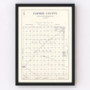 Vintage Map of Parmer County, Texas 1926