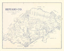 Vintage Map of Refugio County, Texas 1921