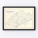 Vintage Map of Refugio County, Texas 1921