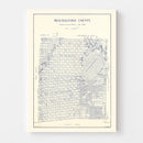 Vintage Map of Shackelford County, Texas 1920