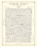 Vintage Map of Sterling County, Texas 1926