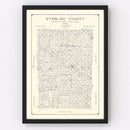 Vintage Map of Sterling County, Texas 1926