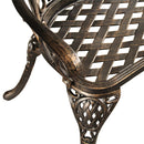 Ornate Outdoor Bronze Patio Garden Aluminum Loveseat Bench
