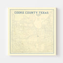 Vintage Map of Cooke County, Texas 1920