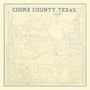 Vintage Map of Cooke County, Texas 1920