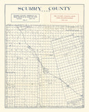 Vintage Map of Scurry County, Texas 1923