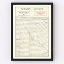 Vintage Map of Scurry County, Texas 1923