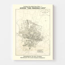Vintage Map of Austin, Texas 1943