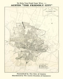Vintage Map of Austin, Texas 1943