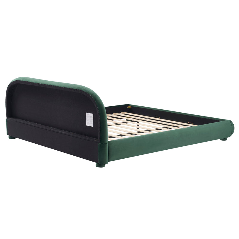 Dark Green Velvet Bed Frame, photo 9 of 10