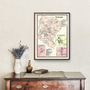Vintage Map of Harvard, Massachusetts 1870