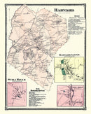 Vintage Map of Harvard, Massachusetts 1870