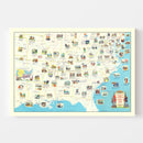 Vintage Map of the Civil War Battlefields 1861