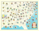 Vintage Map of the Civil War Battlefields 1861