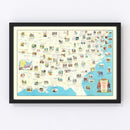 Vintage Map of the Civil War Battlefields 1861
