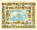 Jules Verne Around The World In 80 Days Map 1870
