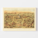 Vintage Map of Jerusalem, Israel 1871