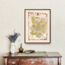 Vintage Map of Moscow, Russia 1910