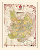 Vintage Map of Moscow, Russia 1910