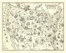 Vintage Bootlegger's Map of the United States 1926